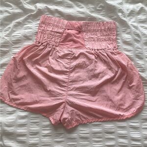 High Waist Pink Shorts with Elastic Waistband